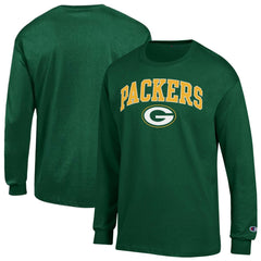 Green Bay Packers Champion Arch Over Logo Long Sleeve T-Shirt - Green - NFL