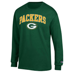 Green Bay Packers Champion Arch Over Logo Long Sleeve T-Shirt - Green - NFL