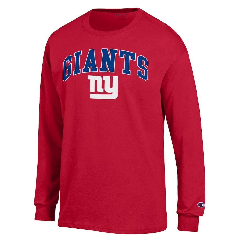 New York Giants Champion Arch Over Logo Long Sleeve T-Shirt - Red - NFL