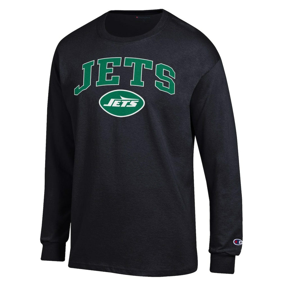 New York Jets Champion Arch Over Logo Long Sleeve T-Shirt - Black - NFL