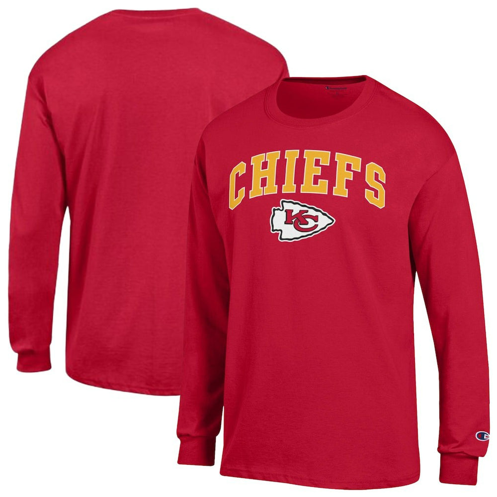 Kansas City Chiefs Champion Arch Over Logo Long Sleeve T-Shirt - Red - NFL