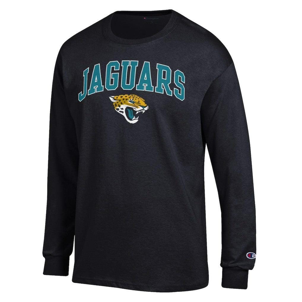 Jacksonville Jaguars Champion Arch Over Logo Long Sleeve T-Shirt - Black - NFL