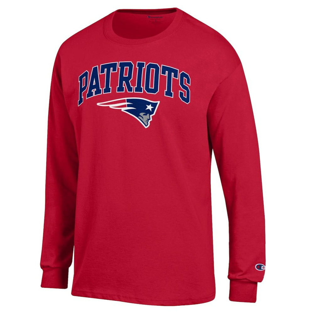 New England Patriots Champion Arch Over Logo Long Sleeve T-Shirt - Red - NFL