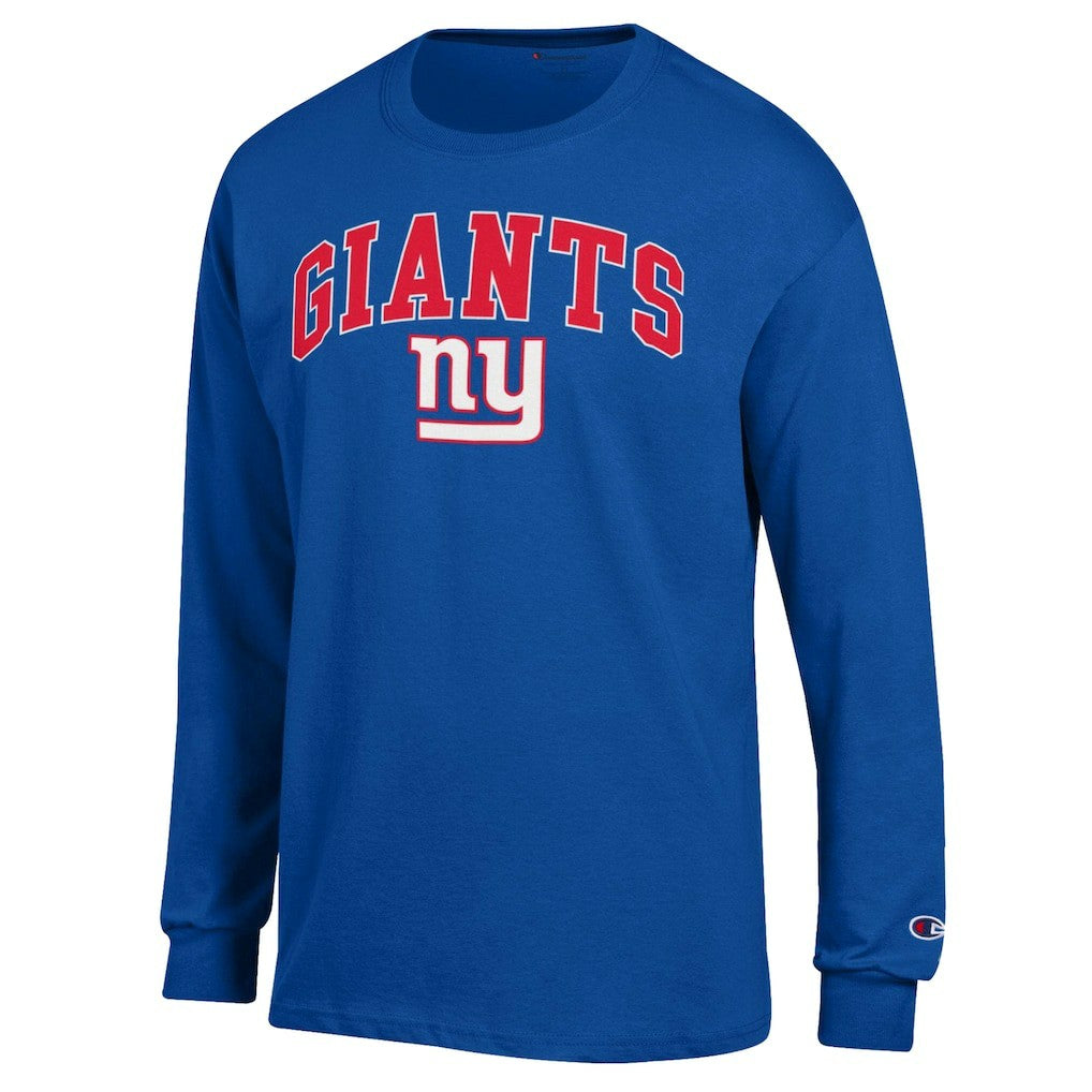 New York Giants Champion Arch Over Logo Long Sleeve T-Shirt - Royal - NFL