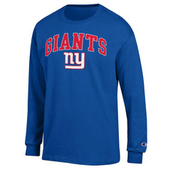 New York Giants Champion Arch Over Logo Long Sleeve T-Shirt - Royal - NFL