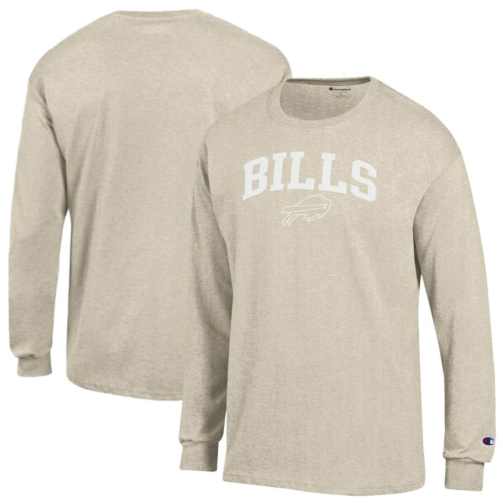 Buffalo Bills Champion White Ink Jersey Long Sleeve T-Shirt - Oatmeal - NFL