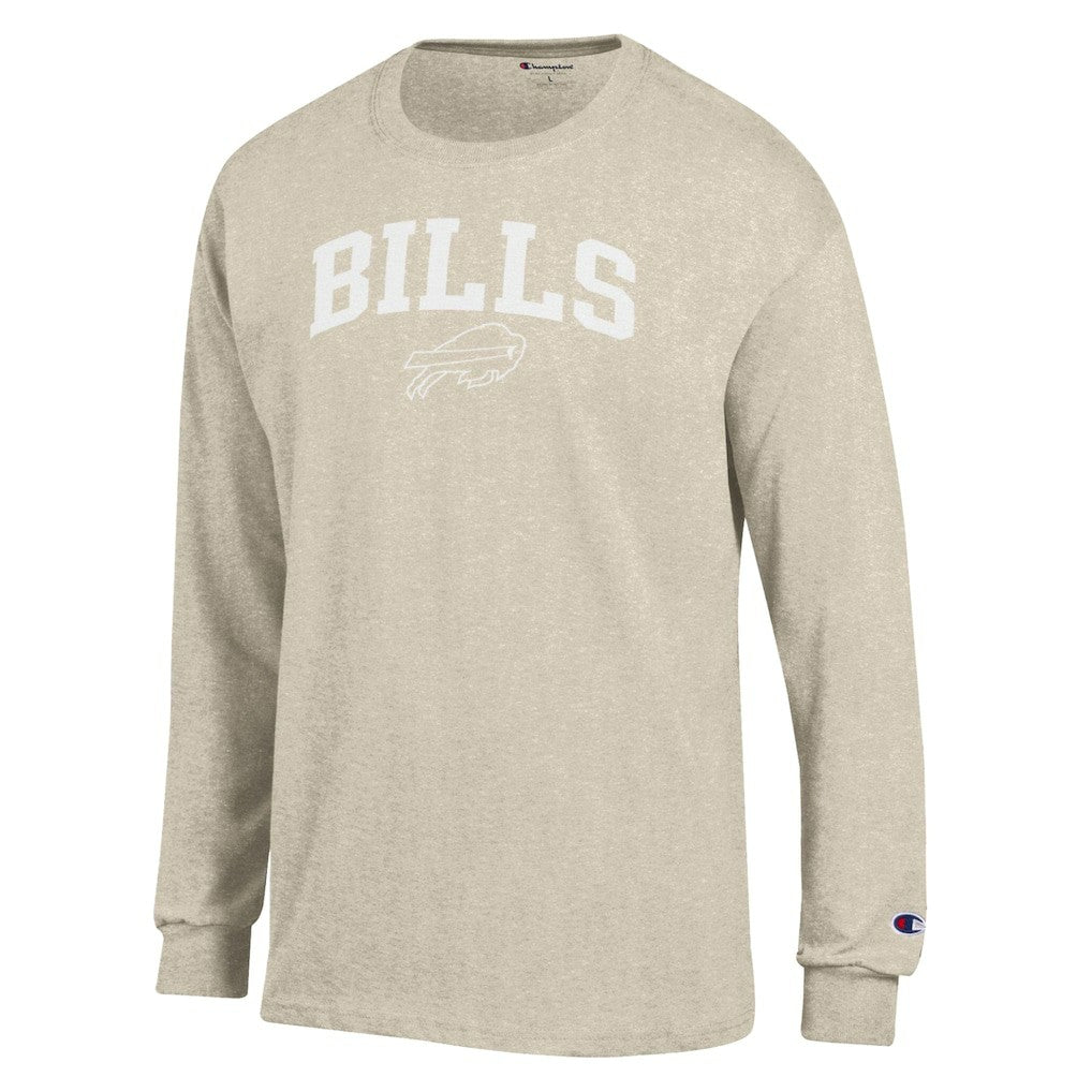 Buffalo Bills Champion White Ink Jersey Long Sleeve T-Shirt - Oatmeal - NFL