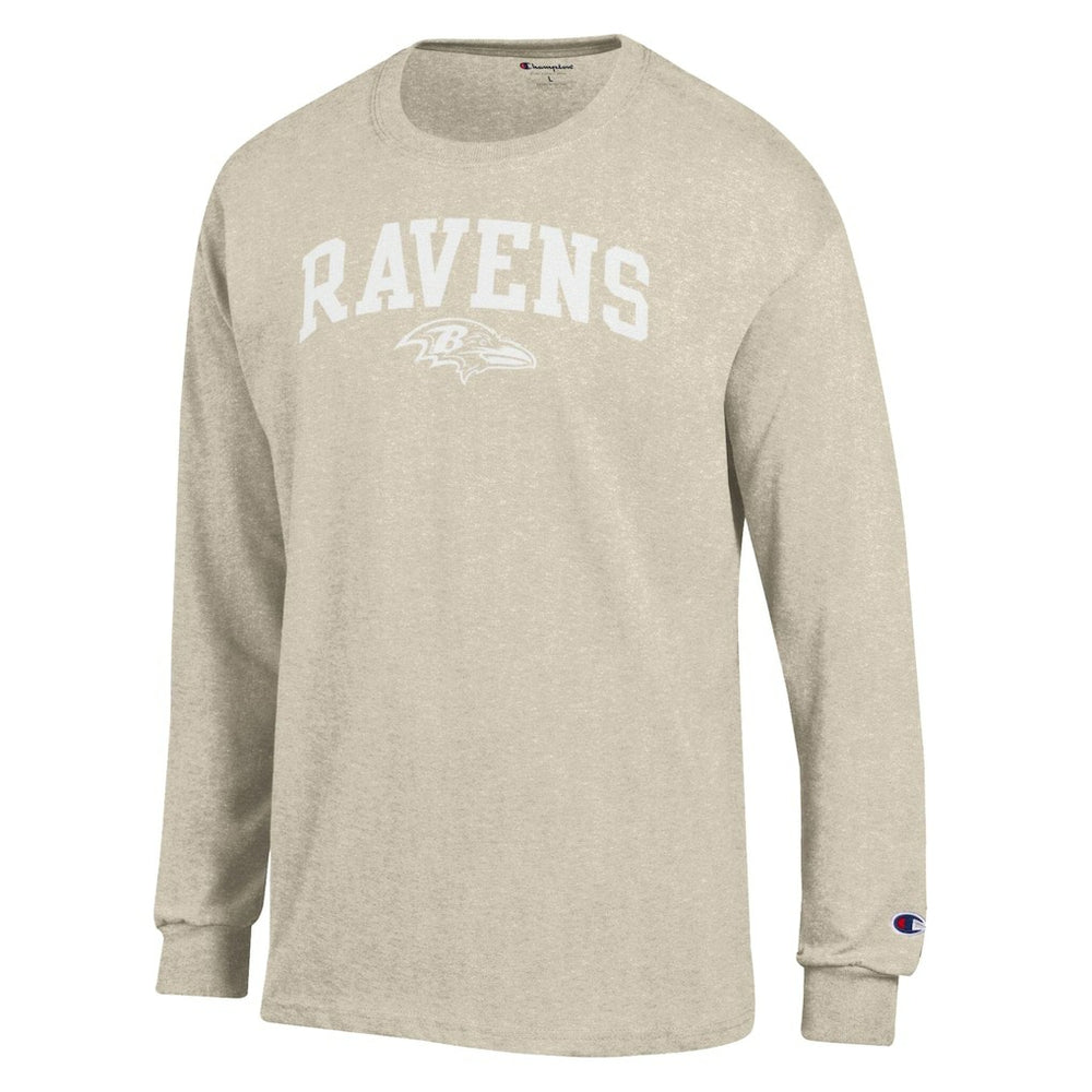 Baltimore Ravens Champion White Ink Jersey Long Sleeve T-Shirt - Oatmeal - NFL