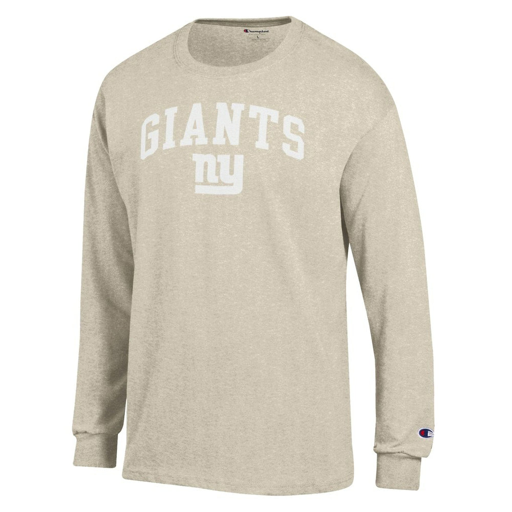 New York Giants Champion White Ink Jersey Long Sleeve T-Shirt - Oatmeal - NFL