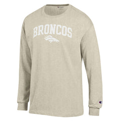 Denver Broncos Champion White Ink Jersey Long Sleeve T-Shirt - Oatmeal - NFL