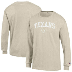 Houston Texans Champion White Ink Jersey Long Sleeve T-Shirt - Oatmeal - NFL