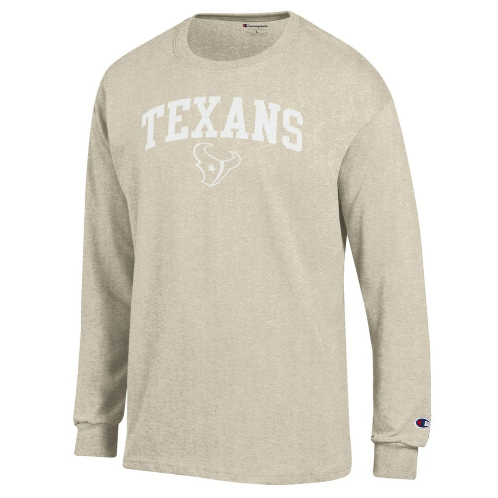Houston Texans Champion White Ink Jersey Long Sleeve T-Shirt - Oatmeal - NFL