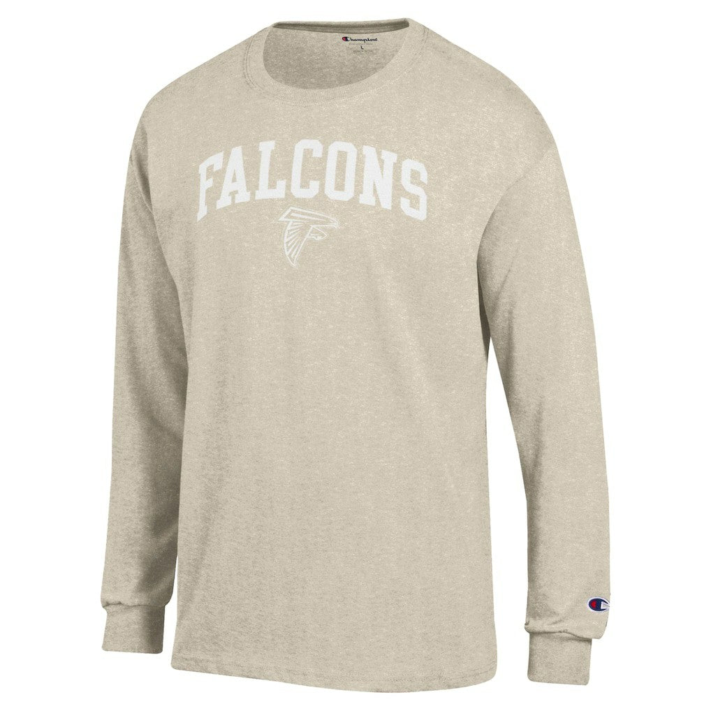 Atlanta Falcons Champion White Ink Jersey Long Sleeve T-Shirt - Oatmeal - NFL