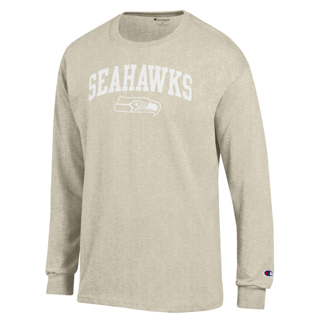 Seattle Seahawks Champion White Ink Jersey Long Sleeve T-Shirt - Oatmeal - NFL