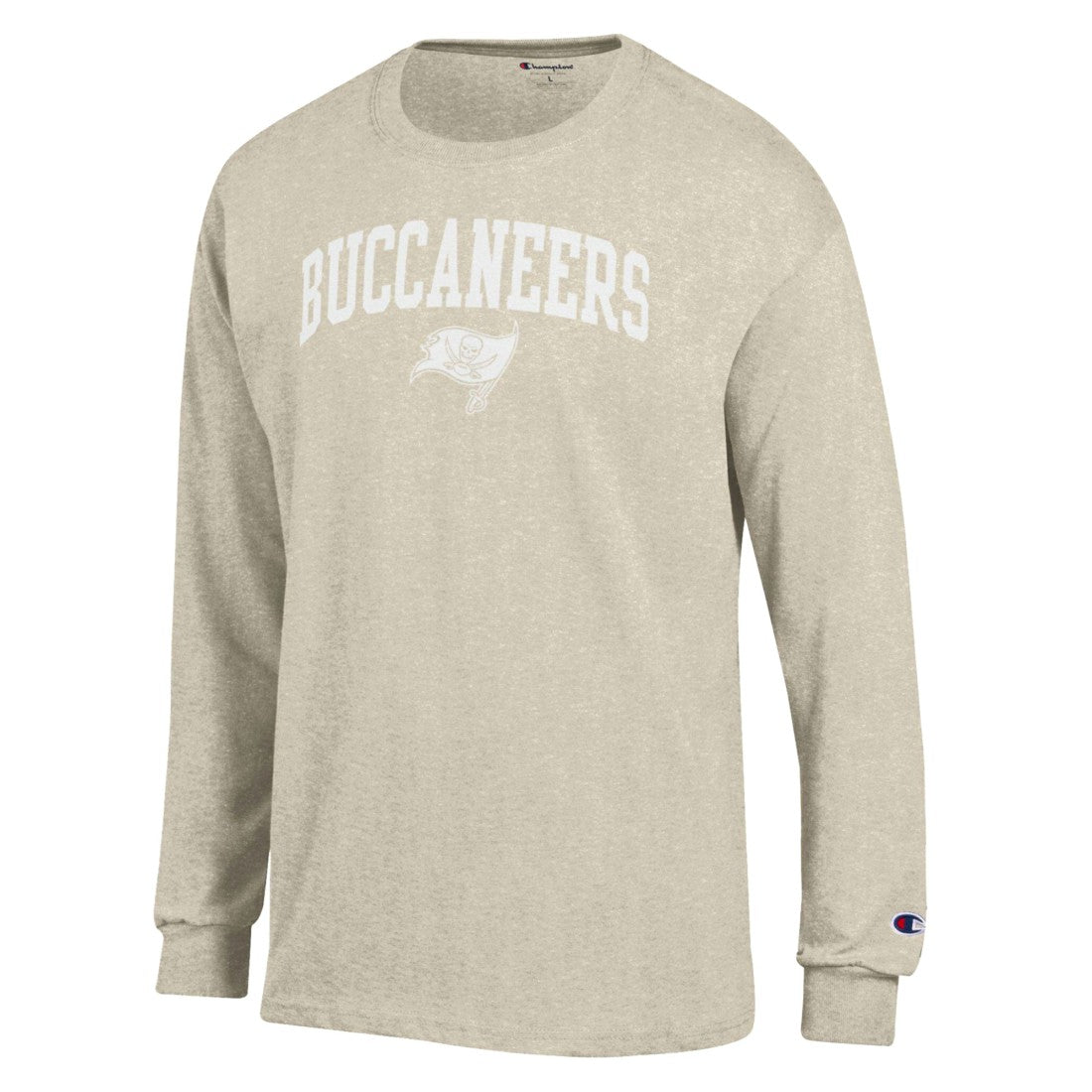 Tampa Bay Buccaneers Champion White Ink Jersey Long Sleeve T-Shirt - Oatmeal - NFL