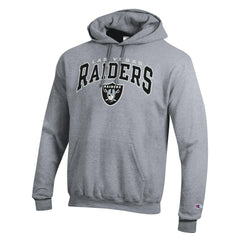 Las Vegas Raiders Champion Powerblend Arch over Logo Hoodie - Gray - NFL