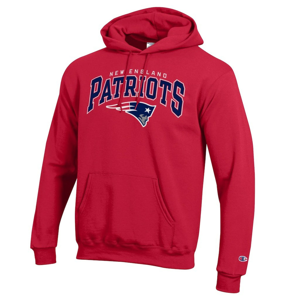 New England Patriots Champion Powerblend Arch over Logo Hoodie - Red - NFL