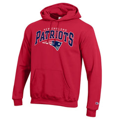 New England Patriots Champion Powerblend Arch over Logo Hoodie - Red - NFL
