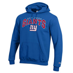 New York Giants Champion Powerblend Arch over Logo Hoodie - Royal - NFL