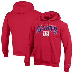 New York Giants Champion Powerblend Arch over Logo Hoodie - Red - NFL