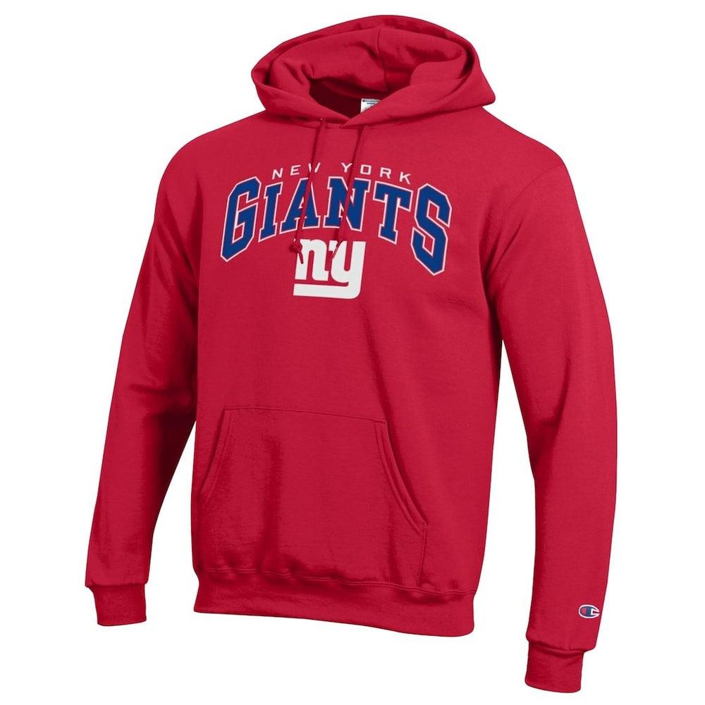 New York Giants Champion Powerblend Arch over Logo Hoodie - Red - NFL