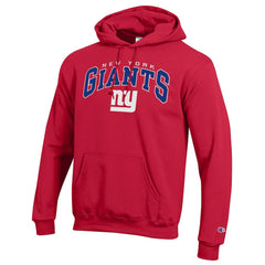 New York Giants Champion Powerblend Arch over Logo Hoodie - Red - NFL