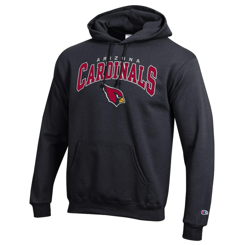 Arizona Cardinals Champion Powerblend Arch over Logo Hoodie - Black - NFL