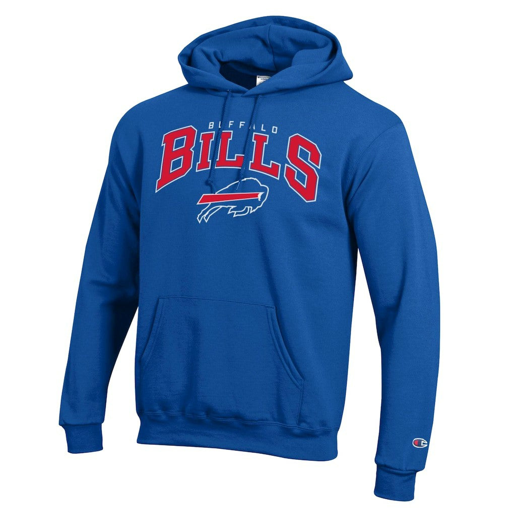 Buffalo Bills Champion Powerblend Arch over Logo Hoodie - Royal - NFL