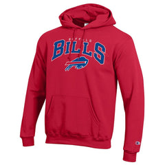 Buffalo Bills Champion Powerblend Arch over Logo Hoodie - Red - NFL