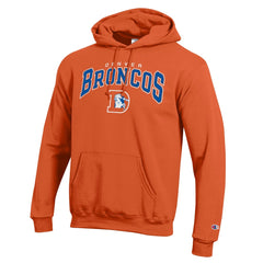 Denver Broncos Champion Powerblend Arch over Logo Hoodie - Orange - NFL