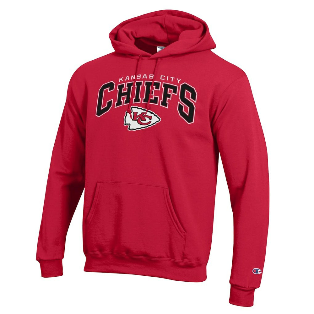 Kansas City Chiefs Champion Powerblend Arch over Logo Hoodie - Red - NFL