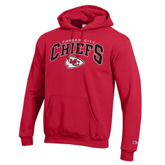 Kansas City Chiefs Champion Powerblend Arch over Logo Hoodie - Red - NFL