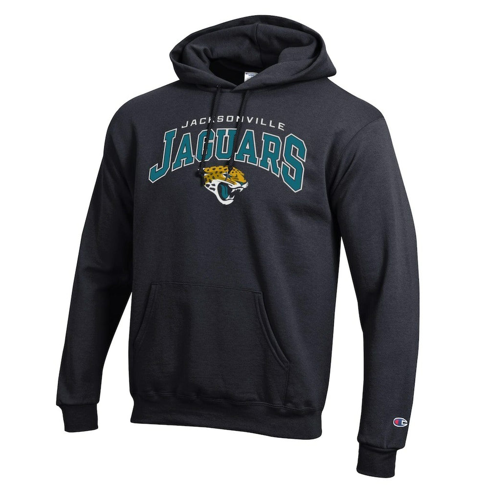 Jacksonville Jaguars Champion Powerblend Arch over Logo Hoodie - Black - NFL
