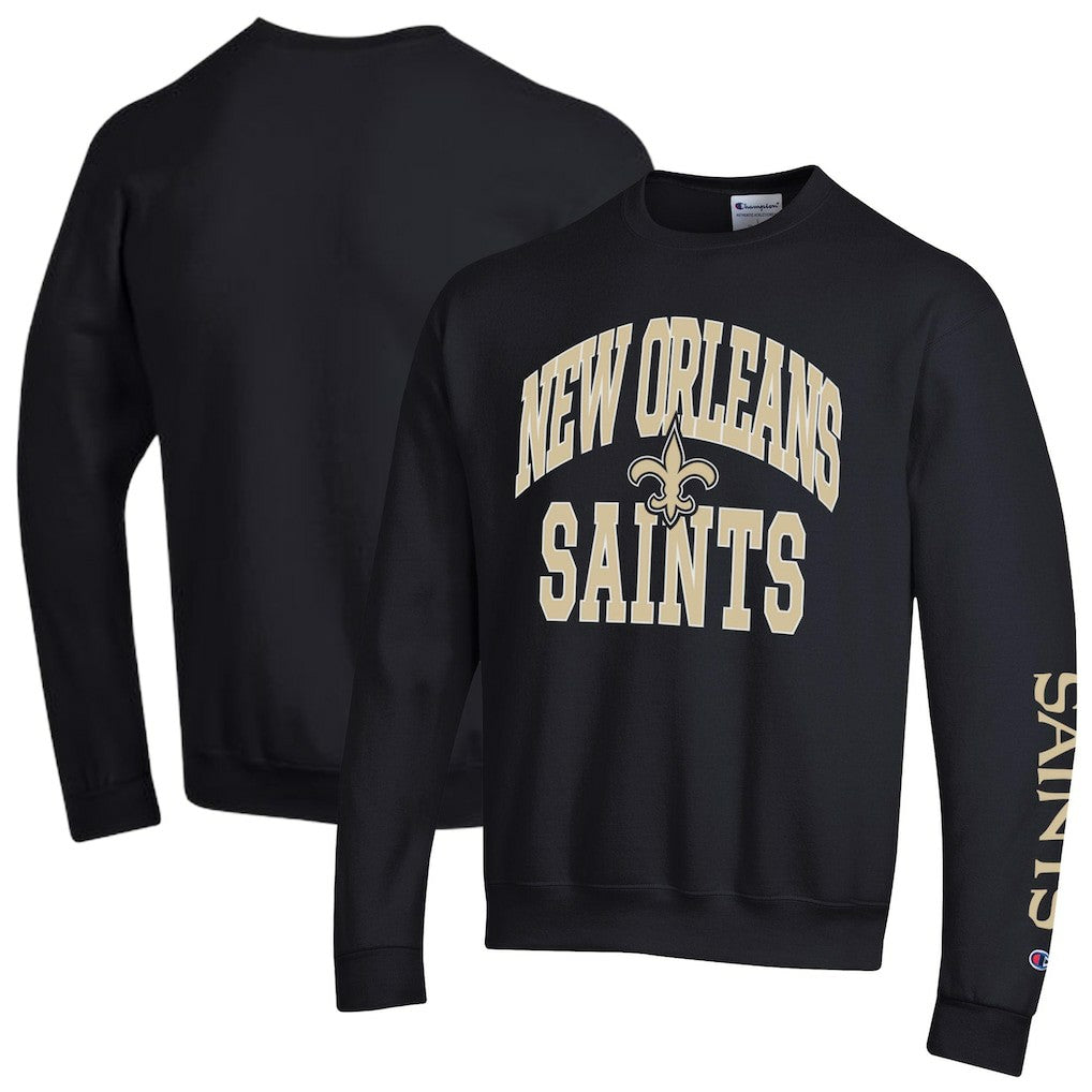 New Orleans Saints Champion Powerblend Fleece Sweatshirt - Black - NFL