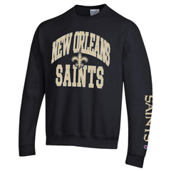 New Orleans Saints Champion Powerblend Fleece Sweatshirt - Black - NFL