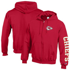 Kansas City Chiefs Champion Powerblend Fleece Full-Zip Hoodie - Red - NFL