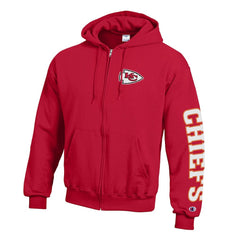 Kansas City Chiefs Champion Powerblend Fleece Full-Zip Hoodie - Red - NFL