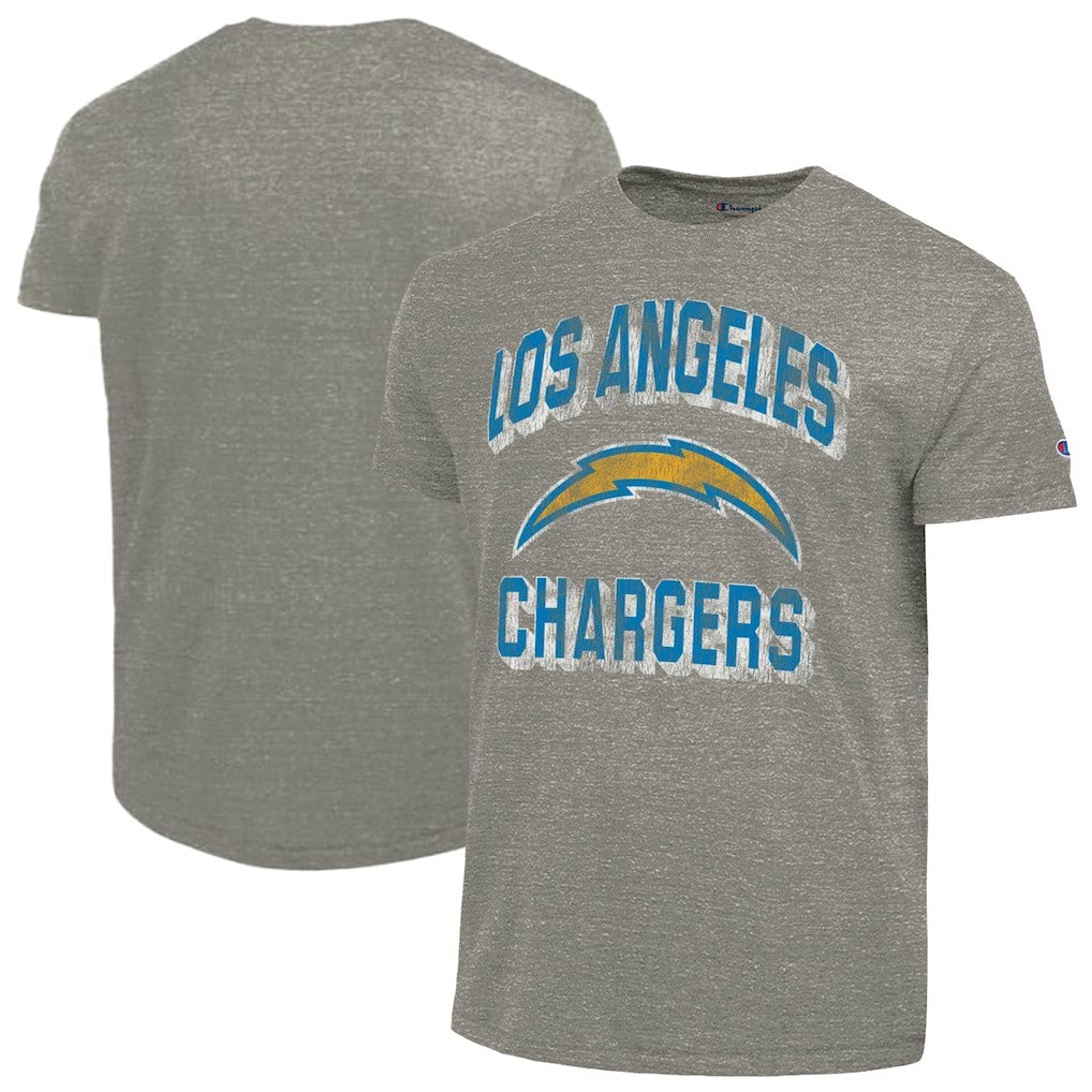 Los Angeles Chargers Champion Ultimate Tri-Blend T-Shirt - Heather Charcoal - NFL