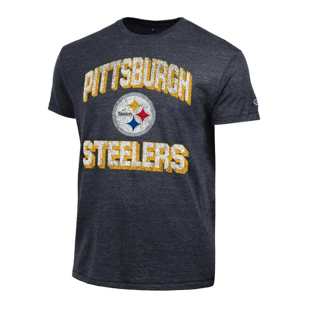 Pittsburgh Steelers Champion Ultimate Tri-Blend T-Shirt - Heather Black - NFL