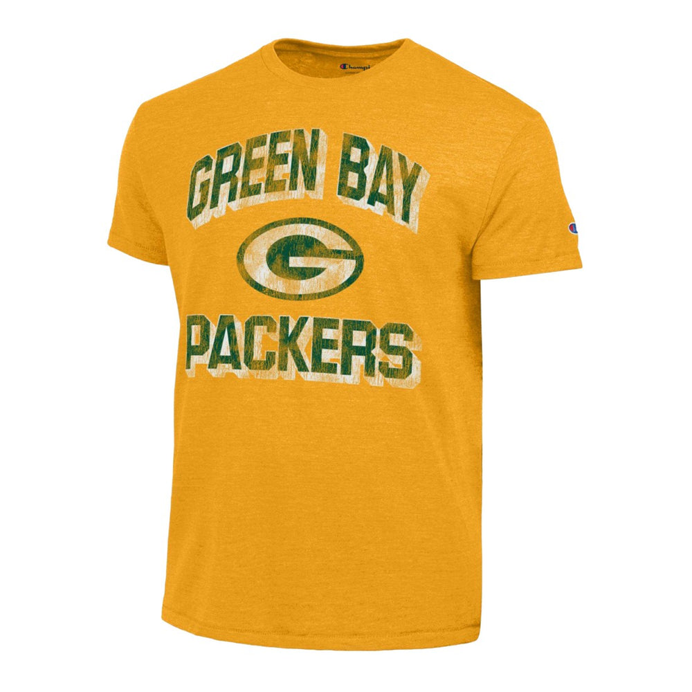 Green Bay Packers Champion Ultimate Tri-Blend T-Shirt - Heather Gold - NFL