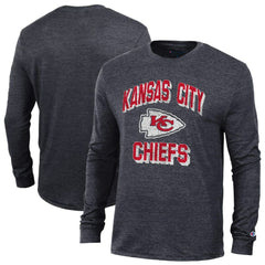 Kansas City Chiefs Champion Ultimate Tri-Blend Long Sleeve T-Shirt - Black - NFL