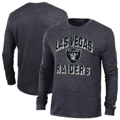 Las Vegas Raiders Champion Ultimate Tri-Blend Long Sleeve T-Shirt - Black - NFL