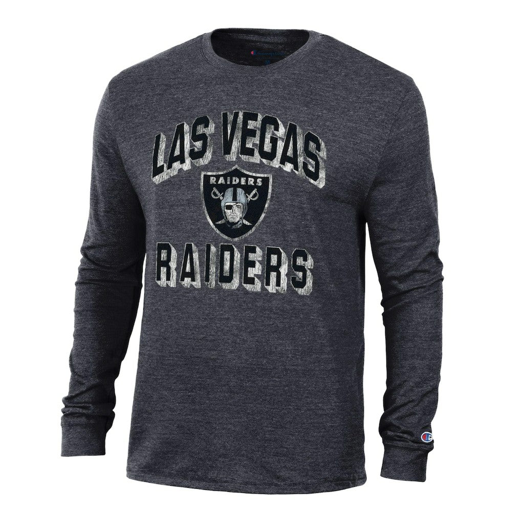 Las Vegas Raiders Champion Ultimate Tri-Blend Long Sleeve T-Shirt - Black - NFL