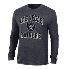 Las Vegas Raiders Champion Ultimate Tri-Blend Long Sleeve T-Shirt - Black - NFL