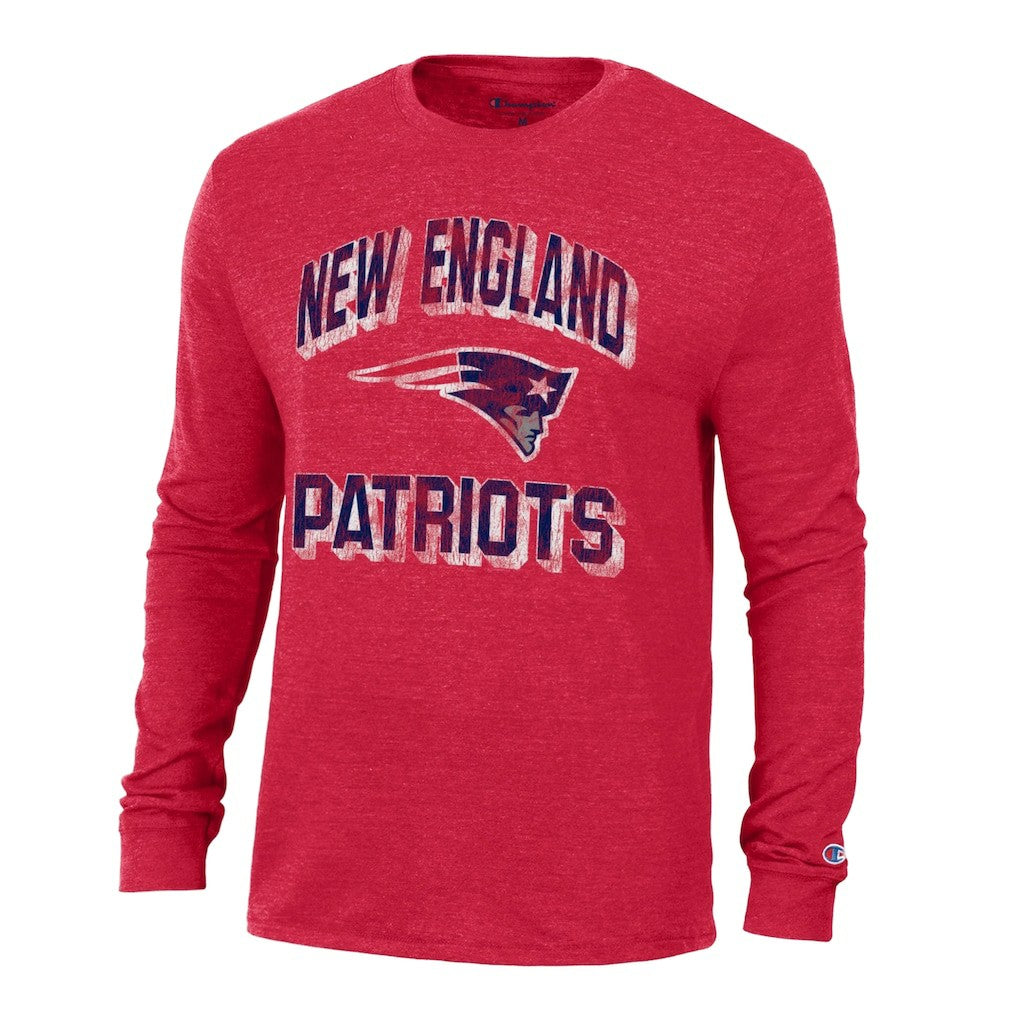 New England Patriots Champion Ultimate Tri-Blend Long Sleeve T-Shirt - Red - NFL