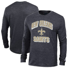 New Orleans Saints Champion Ultimate Tri-Blend Long Sleeve T-Shirt - Heather Black - NFL