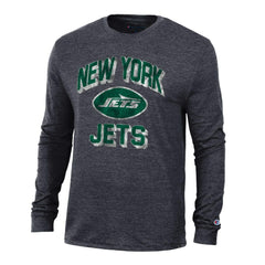 New York Jets Champion Ultimate Tri-Blend Long Sleeve T-Shirt - Heather Black - NFL