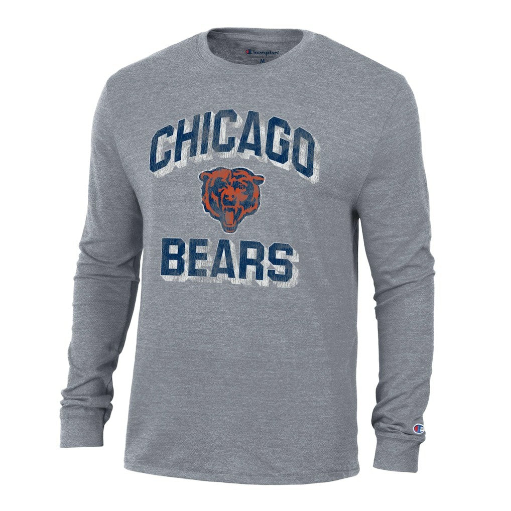 Chicago Bears Champion Ultimate Tri-Blend Long Sleeve T-Shirt - Charcoal - NFL