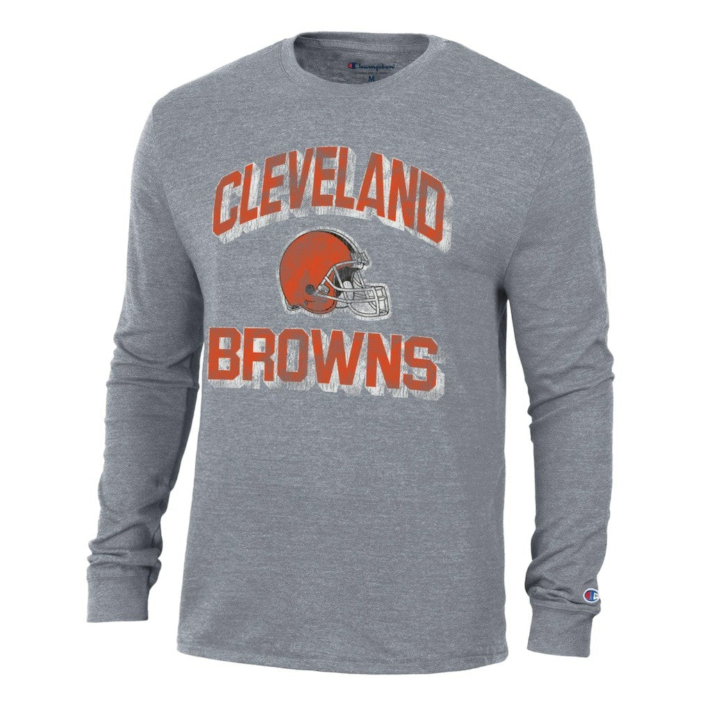 Cleveland Browns Champion Ultimate Tri-Blend Long Sleeve T-Shirt - Charcoal - NFL
