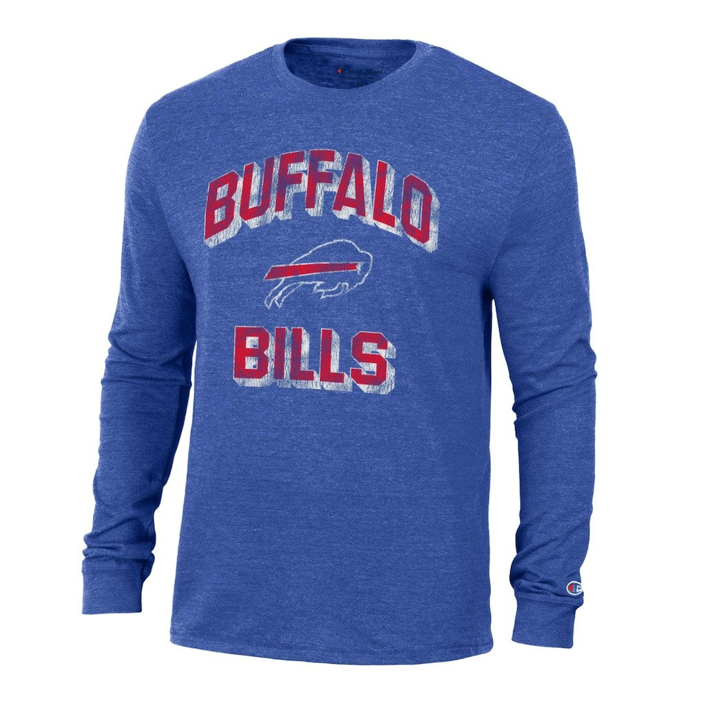 Buffalo Bills Champion Ultimate Tri-Blend Long Sleeve T-Shirt - Heather Royal - NFL